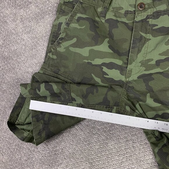 American Eagle Classic Camo Cargo Shorts Men's 33 Green Ripstop - Picture 12 of 12